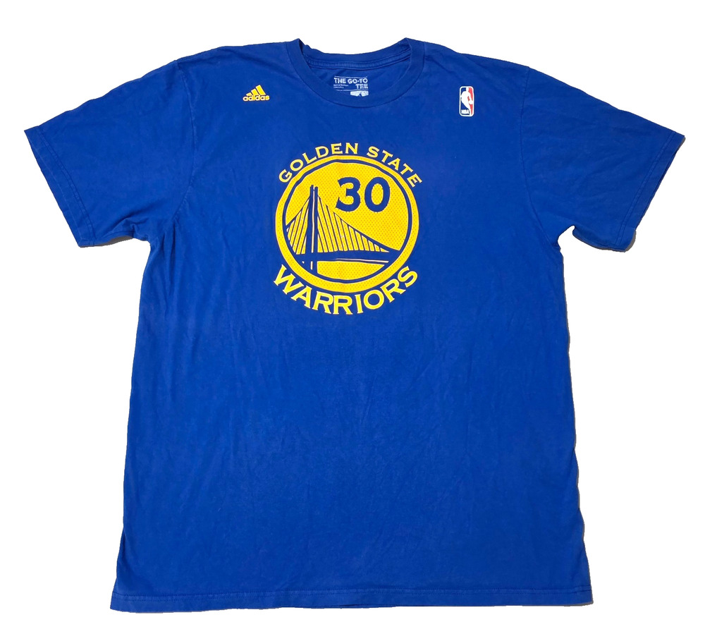 Adidas Stephen Curry Golden State Warriors #30 Blue NBA T-Shirt XL